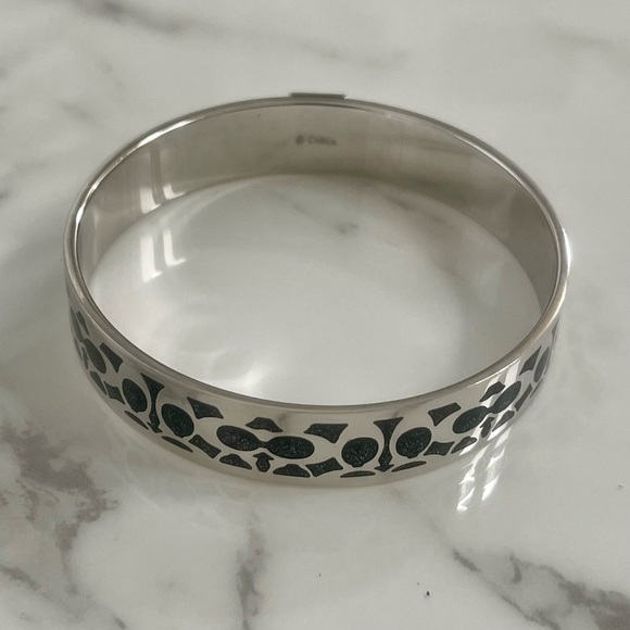 Coach bangle bracelet in black and silver tones - Picture 3 of 5